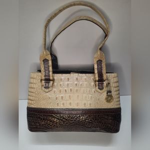 Brahmin Mini Asher Croc Crescent Melbourne Embossed Handbag